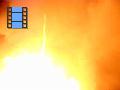 The Man burns, wisps of fire